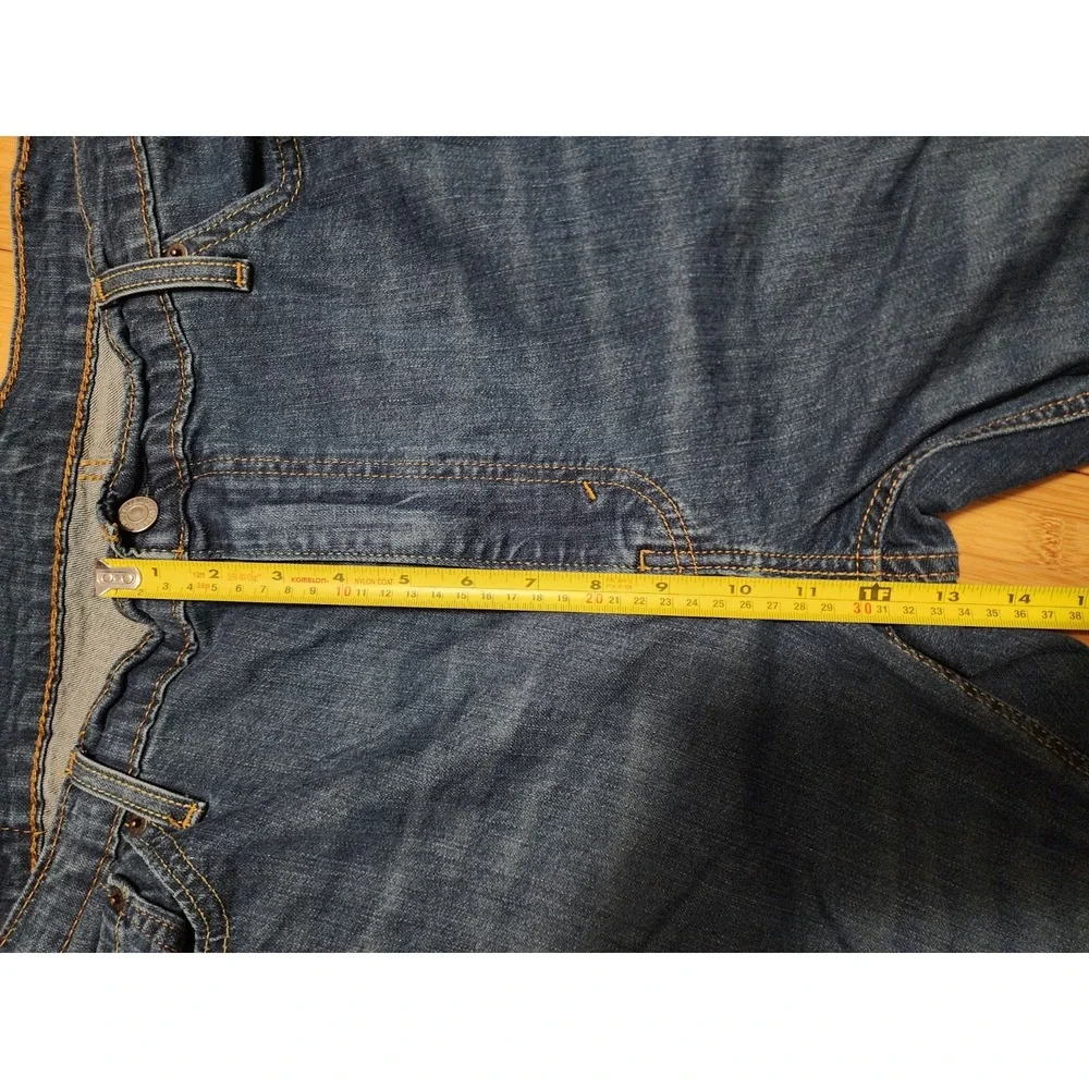 Levis 541 Jeans Mens 42x30 Blue Dark Wash Athletic Tapered Stretch Denim Preppy